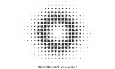 Anillo circular cuadrado negro suave del semitono Ilustración vectorial Abstractas mínima del fondo