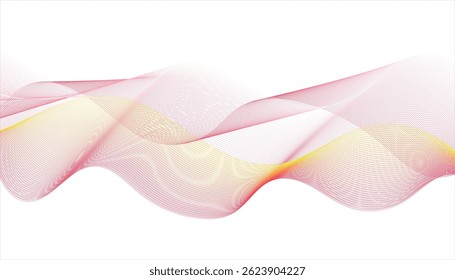 Soft, blended color waves. Abstract wavy design. Smooth, colorful flow.