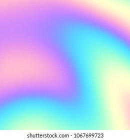 Soft blending abstract gradient background vector. Blur smooth background. Holographic colors. Vector image.