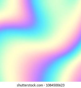 Soft blending abstract gradient background vector. Blur smooth background. Holographic colors. Vector image.