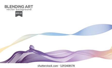 Soft blending abstract gradient with white background color vector