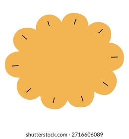 Soft blob frame in hand drawn style for playful and cozy designs. Great for stickers, social media, and creative templates.