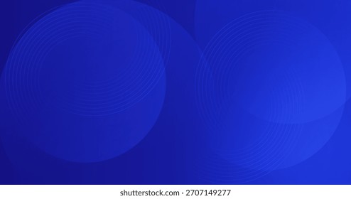 Fondo abstracto azul suave con Formas redondas brillantes curvadas.