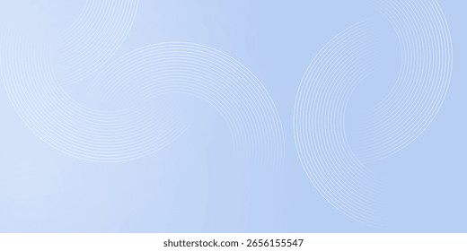 Fondo abstracto azul suave con líneas de onda circulares lisas y Gradientes claros. Ideal para el Diseño web moderno y la Plantilla de negocios