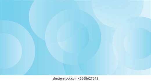 Soft Blue Abstract Background with Transparent Circles and Gradient Effect EPS10
