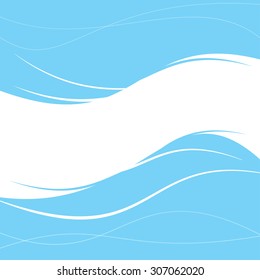 soft blue abstract swoosh waves background with smooth lines and blank space. vector illustration
