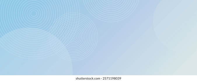 Soft blue background with gradient and circular patterns. The background is smooth and calming, featuring blue and white tones. Gradient patterned background vector. Blue background.