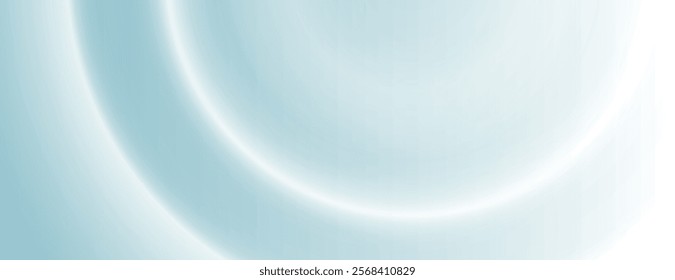 Soft blue background with smooth, gradient texture. The background features circular patterns in a calming blue hue. Gradient neon background vector. Blue background.