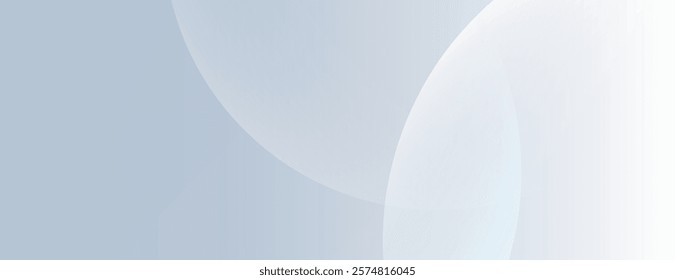 Soft blue background with smooth, overlapping circular shapes. The blue background creates a calm, serene texture and style. Minimal abstract gradient curve vector background