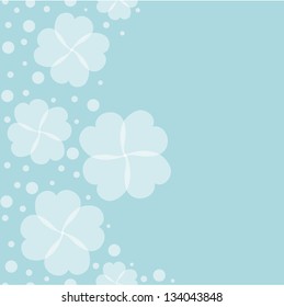 soft blue background vector clover