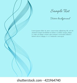 Soft blue background with a vertical abstract waves
