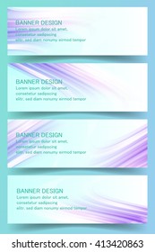 Soft blue banners set. Business banner. Vector - stock vector