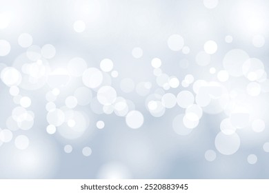 Suave fondo azul borroso con luces bokeh blancas, creando una atmósfera de ensueño y etérea.