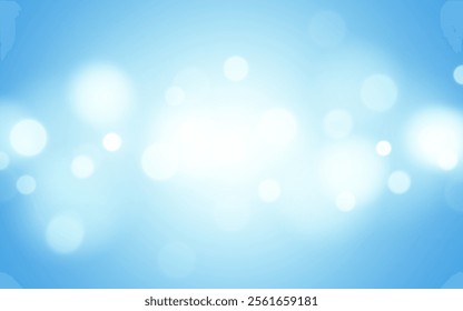 Soft Blue Bokeh Background with Gentle Light Glow. Calm and Serene Abstract Light Circles in Sky Blue, Backgrounds decoration