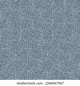 Weich blauer Teppich mit schwarzen Flecken, mit kurzen und dünnen Streifen vertikal oder horizontal angeordnet. Nahtloses Muster. Abstrakte Vektorgrafik.