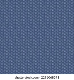 Soft, blue cloth with a scale pattern. The texture of a modern carpet. Upholstery fabric. Dotted indigo background. Vector artwork.