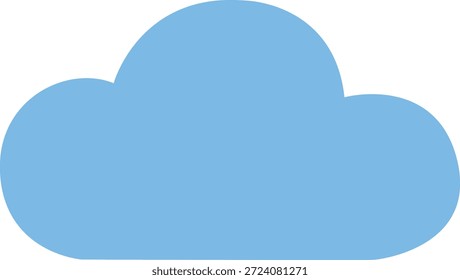 Soft blue cloud icon on clean white background