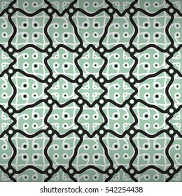 Soft blue decorative seamless pattern in tribal style. Modern texture.