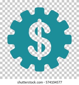 Soft Blue Development Cost interface icon. Vector pictograph style is a flat symbol on chess transparent background.