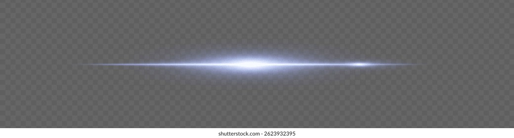 Línea de destello azul suave con brillo sutil sobre fondo transparente. Efecto de luz minimalista para el diseño de ciencia ficción o tecnología.