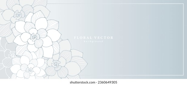 Soft blue floral background for text or photo. Background for decor, wallpaper, covers, cards and presentations.