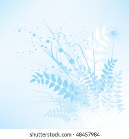 soft blue floral splash