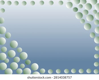 Soft Blue Gradient Background with Green Dots Border