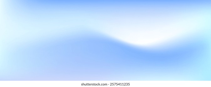 Soft blue gradient background, smooth and serene. The background features a calming blue hue, creating a tranquil atmosphere. Background is soothing. Minimal abstract gradient flow background vector