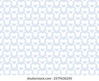 soft blue heart geometric pattern