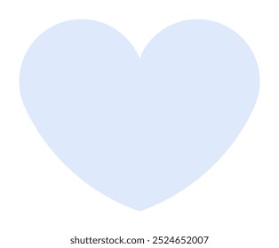 Forma de corazón azul suave colocada sobre un fondo blanco. Ideal para el amor, el romance, el afecto, el día de San Valentín y temas de diseño minimalista. Perfecto para expresar emociones, crear tarjetas de felicitación