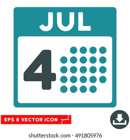 Soft Blue Independence Day EPS vector pictograph. Illustration style is flat iconic bicolor symbol on a white background.