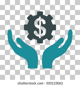 Soft Blue Maintenance Price toolbar icon. Vector pictograph style is a flat bicolor symbol on chess transparent background.