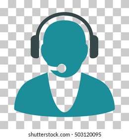 Soft Blue Operator interface toolbar pictogram. Vector pictogram style is a flat bicolor symbol on chess transparent background.