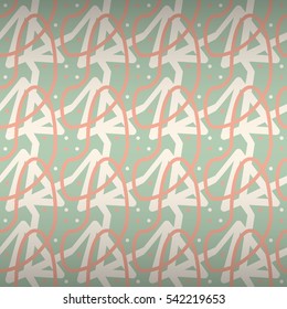 Soft blue ornamental seamless pattern in knot style. Bright, symmetrical design for banner, fabric, curtain or other purpose. Vector background. Retro design. Simple tessellated repeatable backdrop.