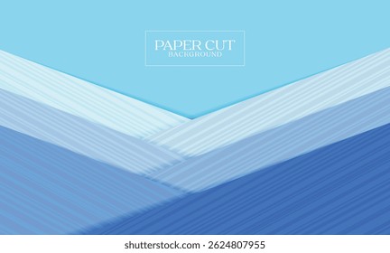 Soft blue Paper Cut Background