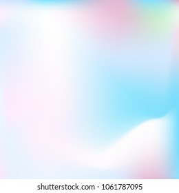 Soft blue and pink gradient. Blurred abstract background. Multicolor pastel blurry blend. Holographic illustration. Smooth blue, pink, violet texture. Beautiful natural light. Holographic rainbow.