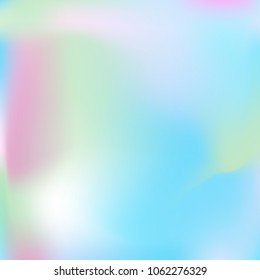 Soft blue and pink gradient. Blurred abstract background. Multicolor pastel blurry blend. Holographic illustration. Smooth blue, pink, violet texture. Beautiful natural light. Holographic rainbow.