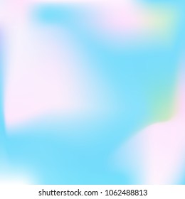 Soft blue and pink gradient. Blurred abstract background. Multicolor pastel blurry blend. Holographic illustration. Smooth blue, pink, violet texture. Beautiful natural light. Holographic rainbow.