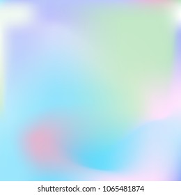 Soft blue and pink gradient. Blurred abstract background. Multicolor pastel blurry blend. Holographic illustration. Smooth blue, pink, violet texture. Beautiful natural light. Holographic rainbow.