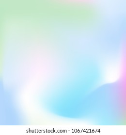 Soft blue and pink gradient. Blurred abstract background. Multicolor pastel blurry blend. Holographic illustration. Smooth blue, pink, violet texture. Beautiful natural light. Holographic rainbow.