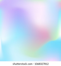 Soft blue and pink gradient. Blurred abstract background. Multicolor pastel blurry blend. Holographic illustration. Smooth blue, pink, violet texture. Beautiful natural light. Holographic rainbow.