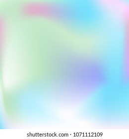 Soft blue and pink gradient. Blurred abstract background. Multicolor pastel blurry blend. Holographic illustration. Smooth blue, pink, violet texture. Beautiful natural light. Holographic rainbow.