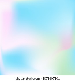 Soft blue and pink gradient. Blurred abstract background. Multicolor pastel blurry blend. Holographic illustration. Smooth blue, pink, violet texture. Beautiful natural light. Holographic rainbow.
