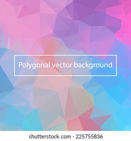 Soft blue and pink polygonal background