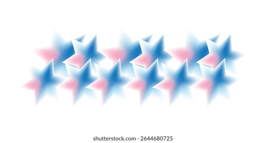 Soft blue pink stars abstract background design