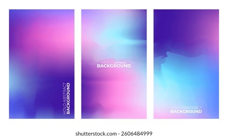 soft blue pink violet light vibrant holographic abstract background modern design template for posters, flyer, cover, brochure, banner, web app