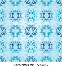 Soft blue seamless vector pattern