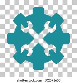 Soft Blue Service Tools interface icon. Vector pictograph style is a flat symbol on chess transparent background.
