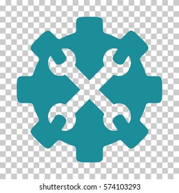 Soft Blue Service Tools interface pictogram. Vector pictogram style is a flat symbol on chess transparent background.