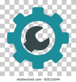 Soft Blue Service Tools toolbar icon. Vector pictogram style is a flat bicolor symbol on chess transparent background.